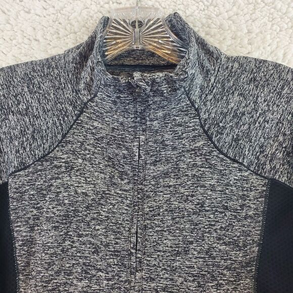 Athleta Sweater Black Colorblock Running Wild Half Zip Workout Athletic Top Sz M - Picture 2 of 11